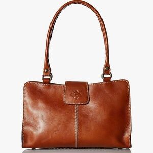 Patricia Nash Rienzo Top Handle Satchel Tan Leather Handbag Brown